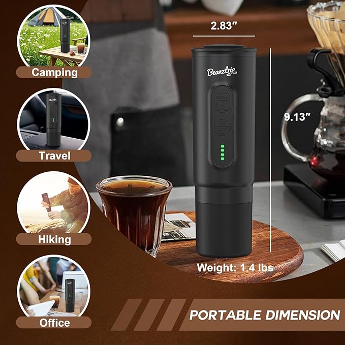 H02 PRO Portable Espresso Maker Electric Coffee Machine for Travel 20Bar Small Mini Coffee Maker with Self-Heating Espresso Machine Fits Ground Coffee &amp NS Capsule for Camping Hiking