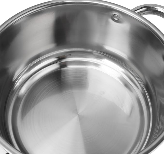 Gonetre Stainless Steel Pots and Pans Set Kitchen Cookware Set Heat Handles Nonstick Cooking for Induction Includes Soup Pots Saute Pans Lids and Utensils