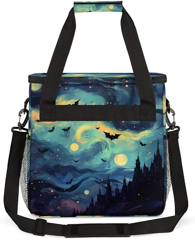 Magical Bat Coffee Maker Carrying Bag Bright Bat Travel Storage Bag Compatible with K-Mini or K-Mini Plus Single Serve Coffee Brewer Carrying Case with Multiple Pockets &amp Shoulder Strap