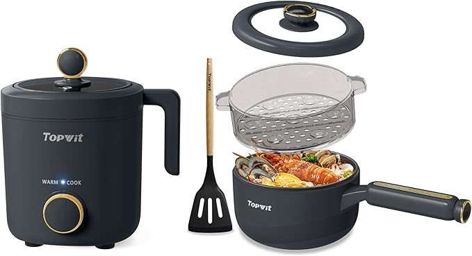 TOPWIT 1.2L Rice Cooker &amp Electric Cooker with Steamer