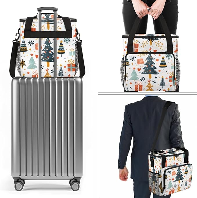 Magical Tree Coffee Maker Carrying Bag Christmas Gift Travel Storage Bag Compatible with K-Mini or K-Mini Plus Single Serve Coffee Brewer Carrying Case with Multiple Pockets &amp Shoulder Strap