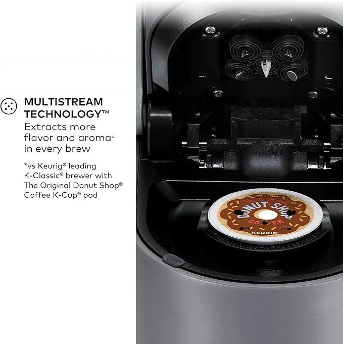 Keurig K-Supreme Single Serve K-Cup Pod Coffee Maker MultiStream Technology 4 Brew Sizes 66oz Dual-Position Removable Reservoir Gray (Renewed)