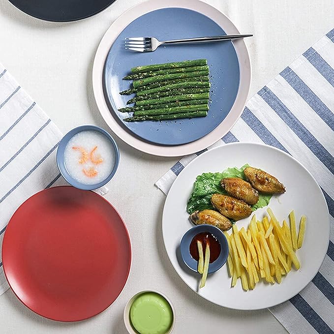 Porcelain Dinnerware Sets Plates and Bowls Sets 42 Pieces-Porcelain Dinnerware Set Service for 6/8 Modern Kitchen Dinnerware Set Include Plates Bowl Sets-for Home Fruit Salad Snack