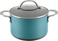 Anolon Achieve Hard Anodized Nonstick Saucepot with Lid 4 Quart Teal