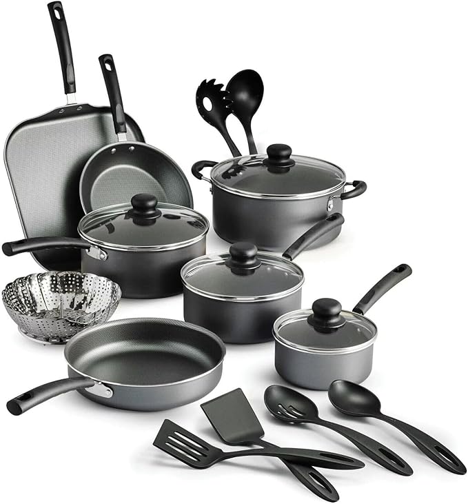 For Nonstick Cookware Set Sauté Pan Saucepan Utensil Set 18 Pc