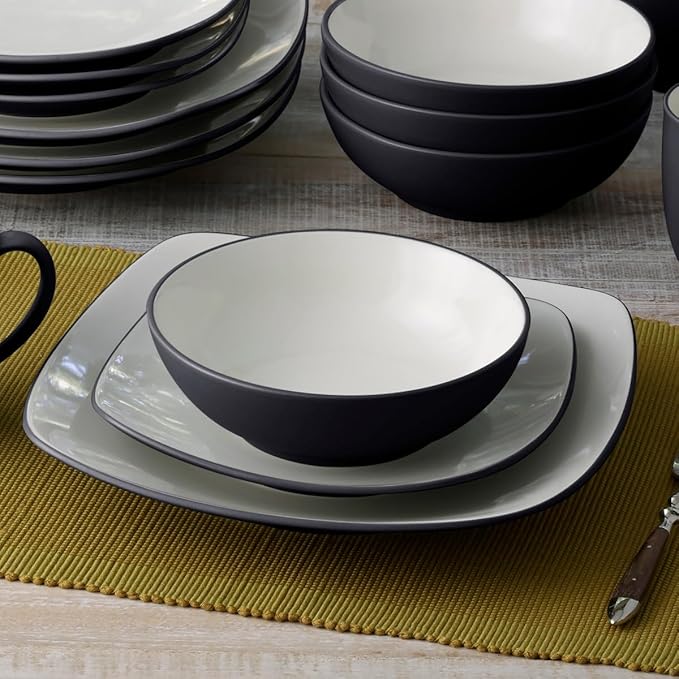 Noritake Colorwave Graphite 4-Piece Square Place Setting Service for 1