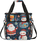 Christmas Snowman Coffee Maker Carrying Bag Graffiti Snowman Travel Storage Bag Compatible with K-Mini or K-Mini Plus Single Serve Coffee Brewer Carrying Case with Multiple Pockets &amp Shoulder St