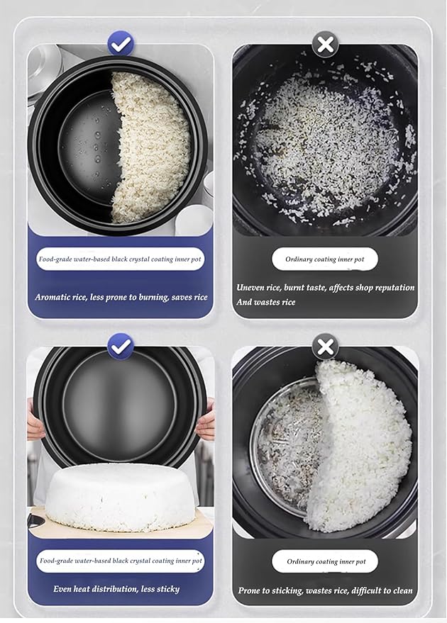 8L to 45L Large Commercial Rice Cooker Electric Rice Cooking Machine with Simple One-Touch Control High PowerNon-Stick Cooking Potfor Restaurant School Canteen Hotel and Food Truck(B10L)