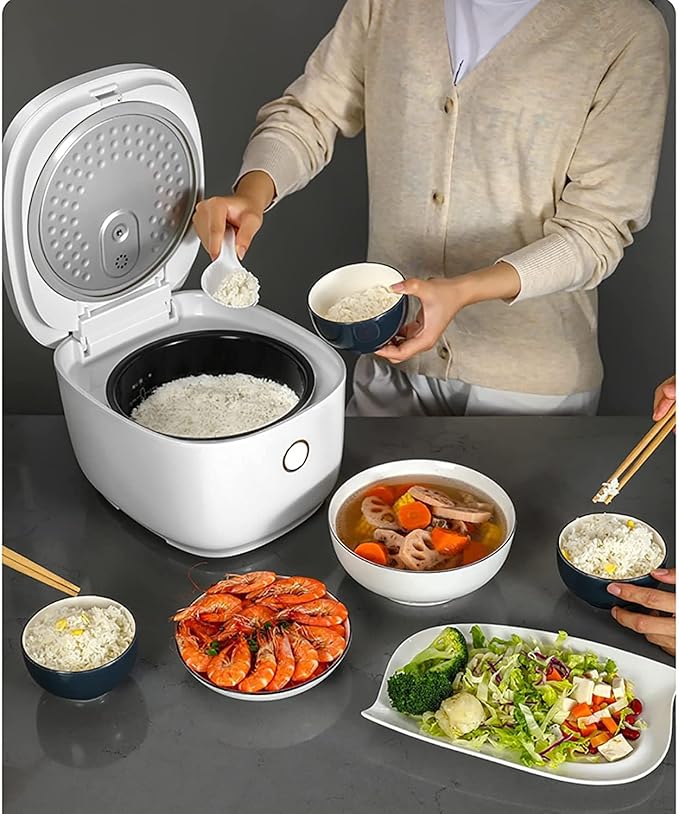 Rice Cooker&ampLow Sugar Rice Pot 4L Large Capacity Aluminum Alloy Non-Stick Double Inner for Family Dormitory for 3~5 People Rice Cooker