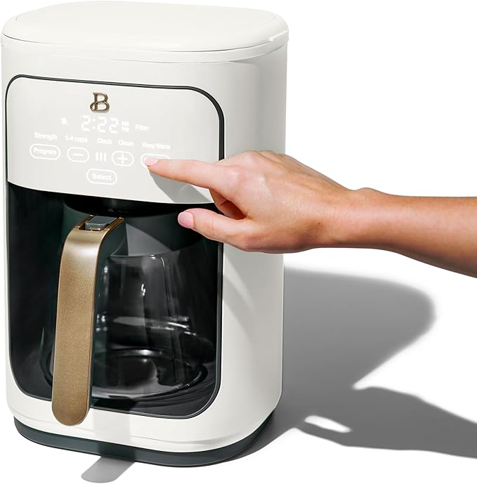 B - Coffee Maker 14-Cup Touch Display Programmable 1200W Stainless Steel Keep Warm 24h Timer