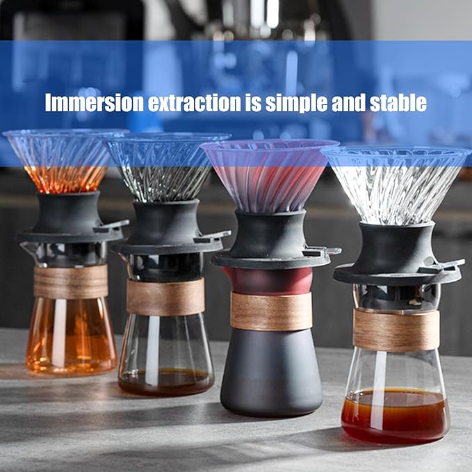 Cold Brew Coffee Maker with Detachable Silicone Base Color Coffee Decoration Set Homes Kitchen Essential
