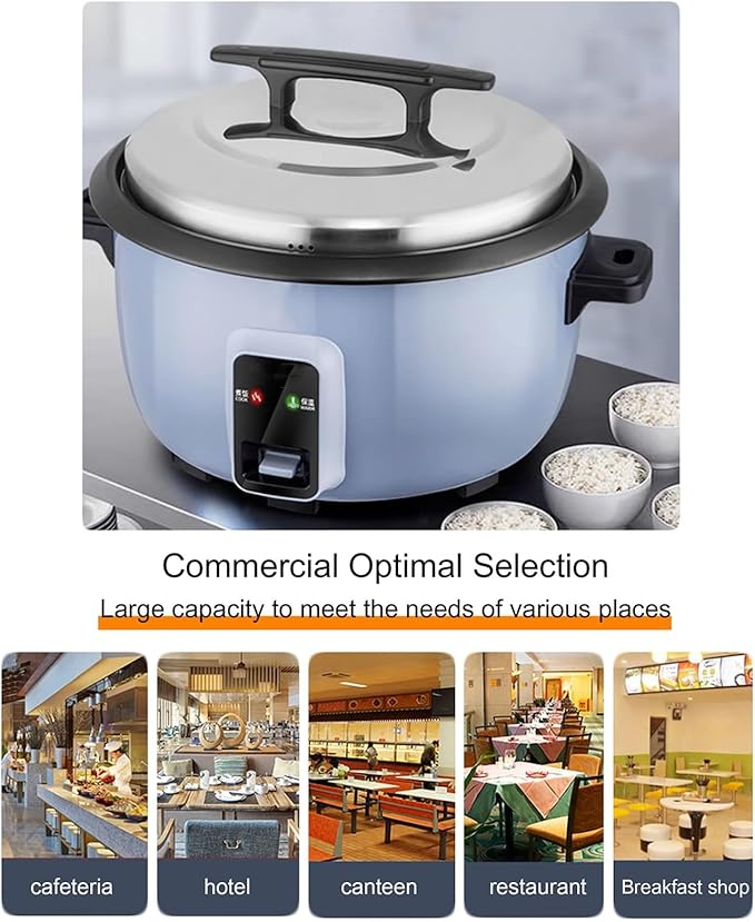 Commercial Rice Cooker Large Capacity &amp WarmerExtra Large Rice Cooker With One-Touch Operation for 8-65 People(18L)
