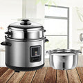 Rice Cooker - Stainless Steel Household Rice Cooker Uncoated Healthy Rice Cooker Steam Up and Down Boil Digital Slow Thickened Liner Rapid Heat Conduction(5L)
