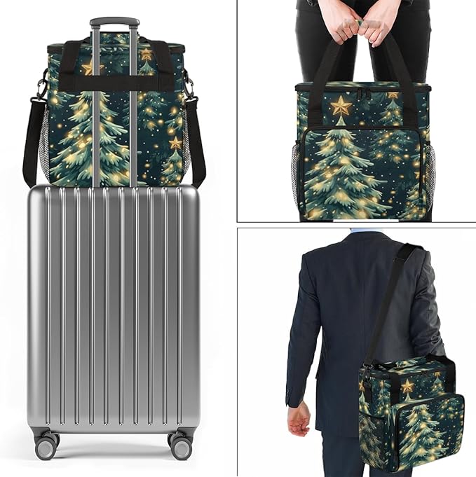 Cartoon Tree Coffee Maker Carrying Bag Abstract Tree Travel Storage Bag Compatible with K-Mini or K-Mini Plus Single Serve Coffee Brewer Carrying Case with Multiple Pockets &amp Shoulder Strap