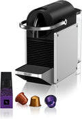 De′Longhi Nespresso Pixie EN127.S Fully Automatic Coffee Machine One-Button Coffee Machine with Multi-Function Welcome Set Included Compact Design 19 Bar Pressure 1260W Silver