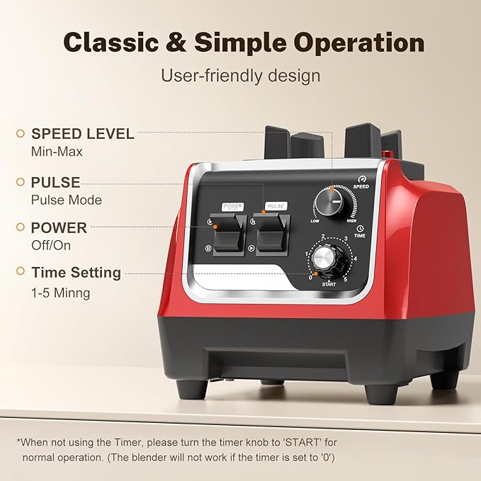 1800W Blender for Smoothies Countertop Blenders for Kitchen with 70 Oz BPA-Free Pitcher and 20 oz To-Go Cup 28000 RPM High-Speed Motor Blender for Ice Crushing Frozen Drinks Milkshakes (Dark Red)