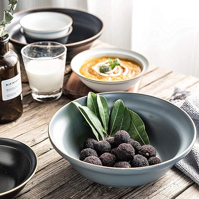 GaRcan Dinner Plate Luxurious Dinner Set for Party or Wgifts 32 Pieces -Ceramic Dinnerware Set Classic Dinnerware Set Service for 6 Include Plates/Salad Plates/Bowls Set Modern Dinnerware Set