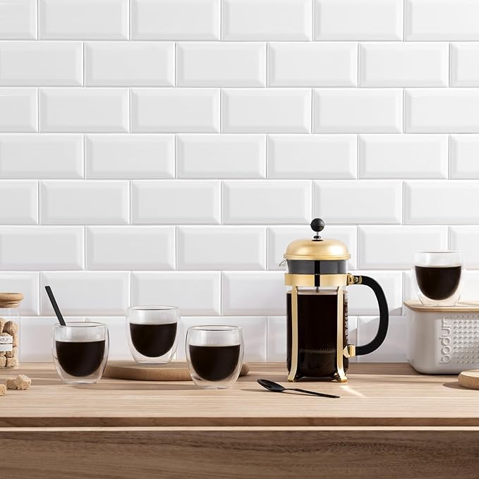 Bodum 34oz Chambord French Press Coffee Maker High-Heat Borosilicate Glass Gold – Made in Portugal
