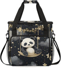 Panda Coffee Maker Carrying Bag Cloud and Star Portable Travel Storage Tote Bag Compatible with K-Mini or K-Mini Plus Single Serve Coffee Brewer Carrying Case with Multiple Pockets &amp Shoulder St
