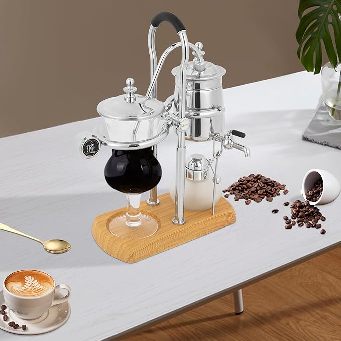 400ml Balance Siphon Coffee Brewer Belgium Royal Family Balance Syphon Coffee Maker Elegant Retro Vintage Coffee Maker Vacuum Brewing System For Extract Coffee And Brew Tea