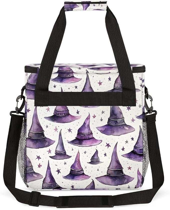 Magic Halloween Witch Coffee Maker Carrying Bag Portable Travel Storage Tote Bag Compatible with K-Mini or K-Mini Plus Single Serve Coffee Brewer Carrying Case with Multiple Pockets &amp Shoulder S