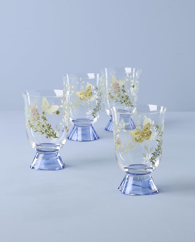 Lenox 897832 Butterfly Meadow Herbs Short Tumblers Set Of 4