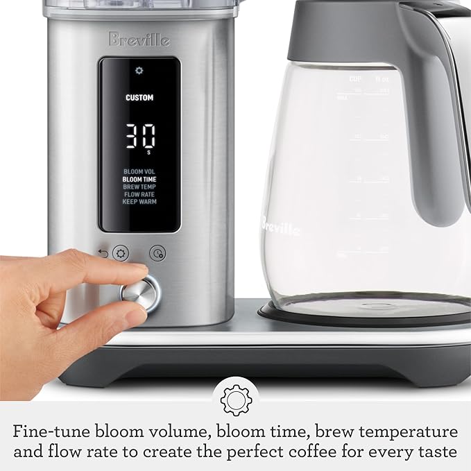 Breville Luxe Drip Coffee Machine BDC415DBL Damson Blue Glass Carafe