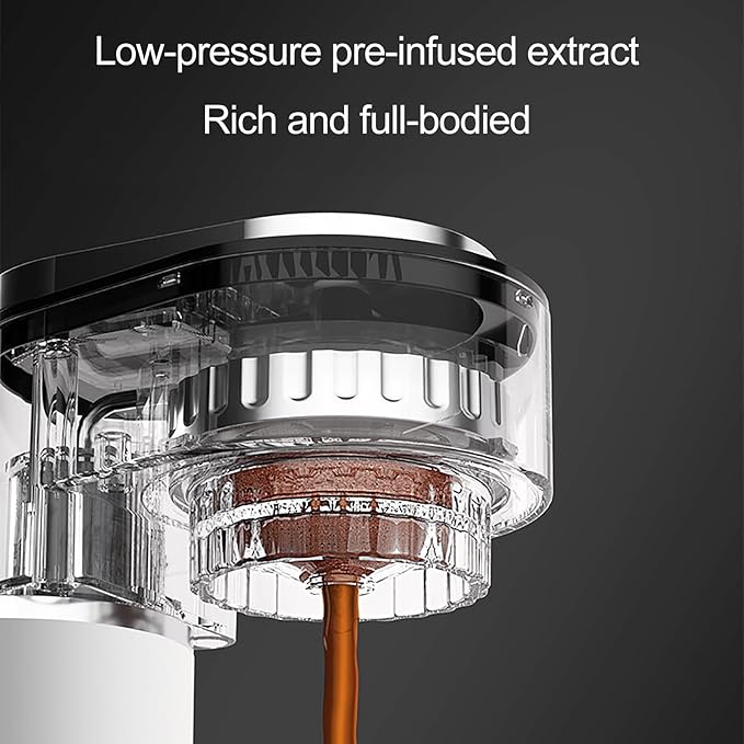 Small Espresso Machine For Home Travel Espresso Maker Coffee Latte Machine Cappuccino Machines For Home Portable Espresso Machine Semi-automatic Hot/cold Double Espresso Machi
