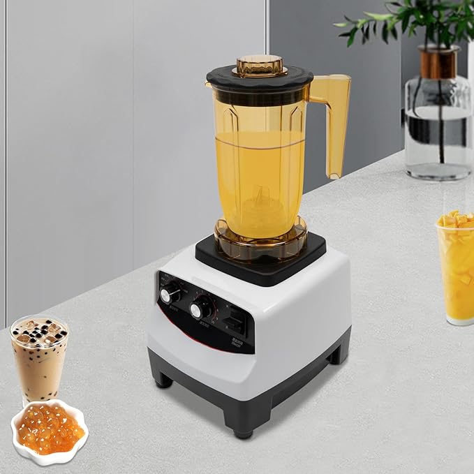 Commercial Milkshake Machine 4 in 1 Multifuction Food Blender Countertop Blender Fruit Food Mixer Tea Brewing Machine with Milk/Tea/shake/Mixer Cup Suitable in Commercial or Family
