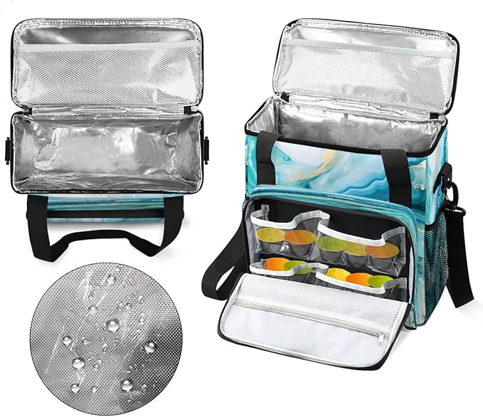 Blue Marble Texture Coffee Maker Carrying Bag for Keurig K-Mini or K-Mini Plus Storage Portable Coffee Maker Travel Bag