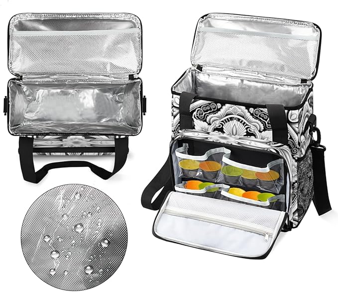 Mandala Coffee Maker Carrying Bag Portable Travel Storage Tote Bag Compatible with K-Mini or K-Mini Plus Single Serve Coffee Brewer Carrying Case with Multiple Pockets &amp Shoulder Strap