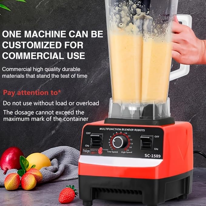 Blender1200W 8-Blade Blender for Kitchen - 67oz Large Capacity Smoothie Maker | 7-Speed Professional Ice Crusher with BPA-Free Pitcher | Space-Saving Design