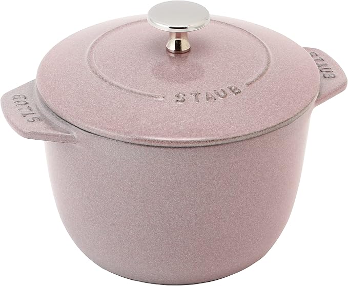 staub La Cocotte de GOHAN 40508-855 La Cocotte de Gohan Chiffon Rose S 40508-855 Rice Pot 1 Piece Rice Cooker Cast Iron Pot Rice Cooker with Serial Number