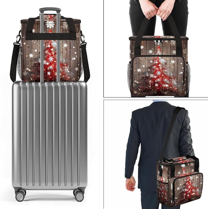 Christmas Tree Coffee Maker Carrying Bag Fantastic Tree Travel Storage Bag Compatible with K-Mini or K-Mini Plus Single Serve Coffee Brewer Carrying Case with Multiple Pockets &amp Shoulder Strap