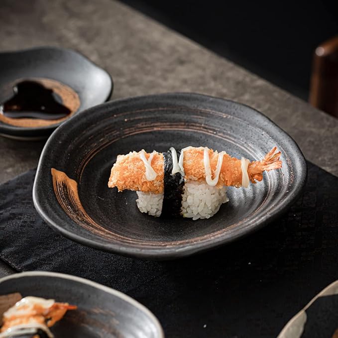 Ceramics Dinnerware Set 5-Piece Kitchen Dinner Set Stoneware Tableware Set Service Plates Dish and Bowls Set