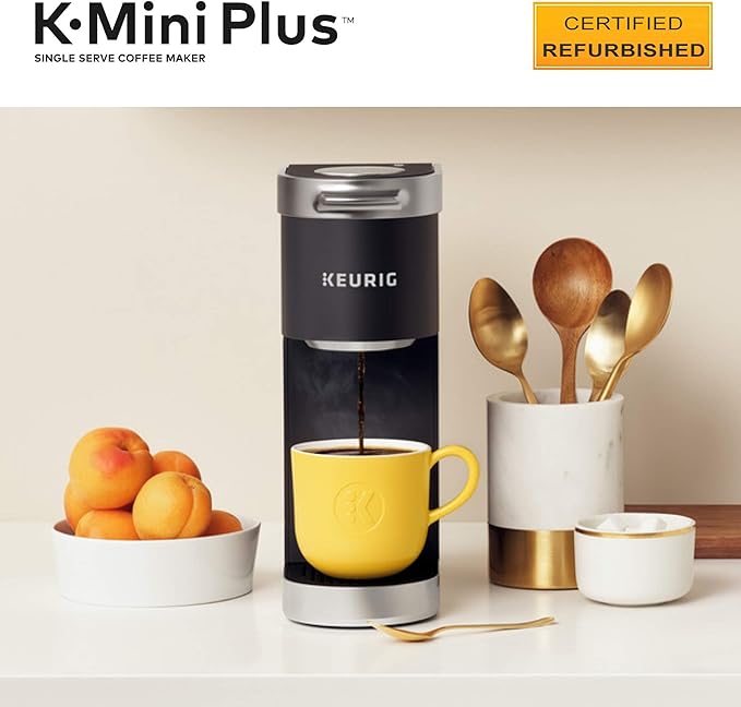 Keurig K-Mini Plus Coffee Maker Certified Refurbished Black (Renewed)