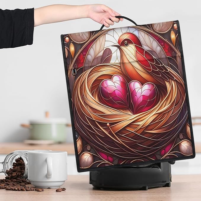 cfpolar Kitchen Aid Mixer Cover Compatible with 6-8 Quarts Animal Bird Love Stand Mixer Cover Kitchen Aid Mixers Accessories Appliance Organizer Bag Dust Covers with Zipper Pocket