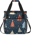 Modern Xmas Tree Coffee Maker Carrying Bag Portable Travel Storage Tote Bag Compatible with K-Mini or K-Mini Plus Single Serve Coffee Brewer Carrying Case with Multiple Pockets &amp Shoulder Strap