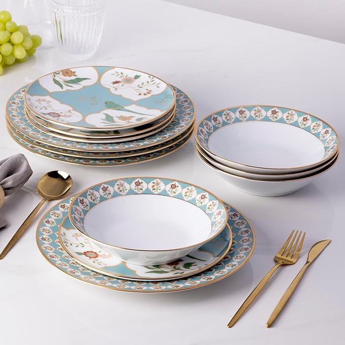 Noritake Lodi's Morning 12-Piece Dinnerware Set Service for 4
