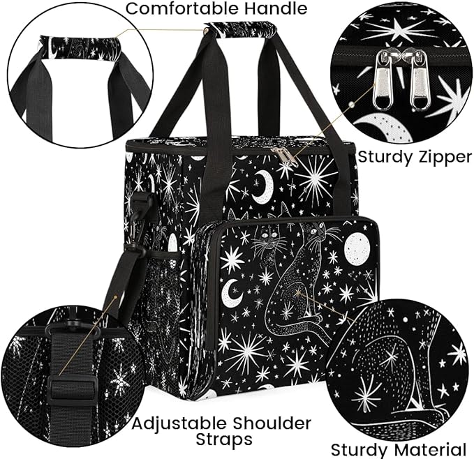 Star Moon Cat Coffee Maker Travel Bag for K-Mini or K-Mini Plus Single Serve Coffee Brewer Portable Storage Tote Case for Tarvel