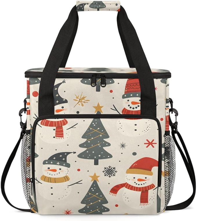 Cartoon Tree Coffee Maker Carrying Bag Graffiti Tree Travel Storage Bag Compatible with K-Mini or K-Mini Plus Single Serve Coffee Brewer Carrying Case with Multiple Pockets &amp Shoulder Strap