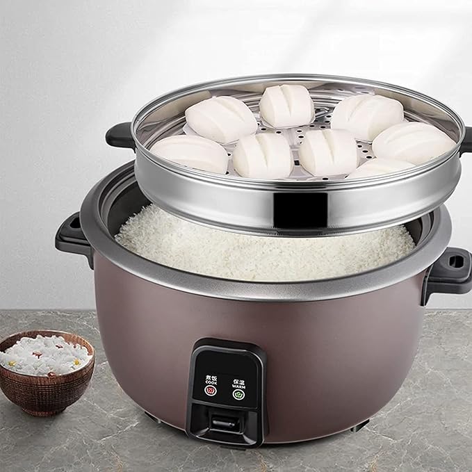 Rice Cooker with Steamer Large Capacity Canteen Hotel Commercial Hotel Home Old-Fashioned Insulated Rice Cooker for 8-70 People (13L) ()