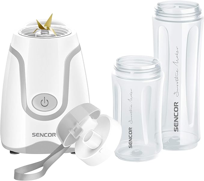 Sencor SBL2200WH 300W Smoothie Blender with 2 Impact Resistant BPA Free Bottles White