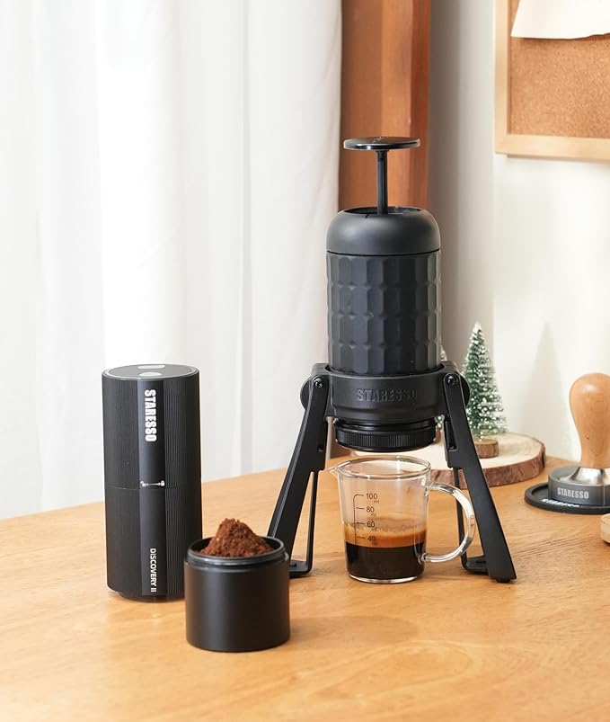 STARESSO PLUS Portable Coffee Maker &amp Discovery II PLUS Electric Coffee Grinder