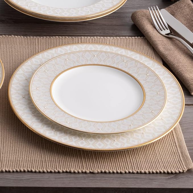 Noritake Noble Pearl 12-Piece Dinnerware Set Service for 4