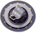 European Style Dinnerware Set Service for 4 Bone China Dinnerware Sets Unbreakable Porcelain Dinner Sets Coffee Cup and Saucer Tableware Set Steak Dinner Plates Dish Set Blue Gold