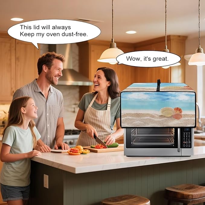 Toaster Oven Heat-Resistant Modern Toaster Oven Heavy Duty Microwave Cover with Storage Side Pockets Protects from Appliances Spills Stain Shell