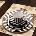 European Style Bone China Dinnerware Set dishes set Service for 6 Coffee Cup and Saucer with Dinner Plates DLCP0508-1