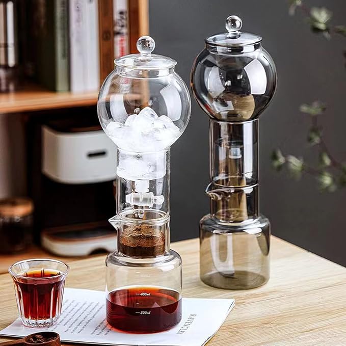 Cold Brew Drip TowerIce Drip Coffee MakerCold Brew Drip Tower Coffee Maker600 ml/20 oz Cold Brew Tower Slow Drip Cold Brew Machine (Transparent)