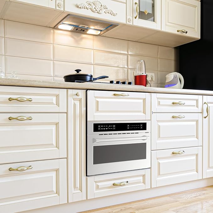 30 ft Microwave Convection Oven 1.6 Cu Ft Built In Microwave Oven with Air Fryer-Child Safety Lock-Drop Down Door 1700W Touch Control-Multiple Cooking Modes Ideal for Modern Kitchens